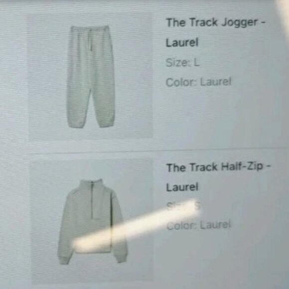 NEW WITH TAGS Everlane ReNew Track Jogger (Size L) and Half-Zip (Size S) Laurel - Picture 5 of 5